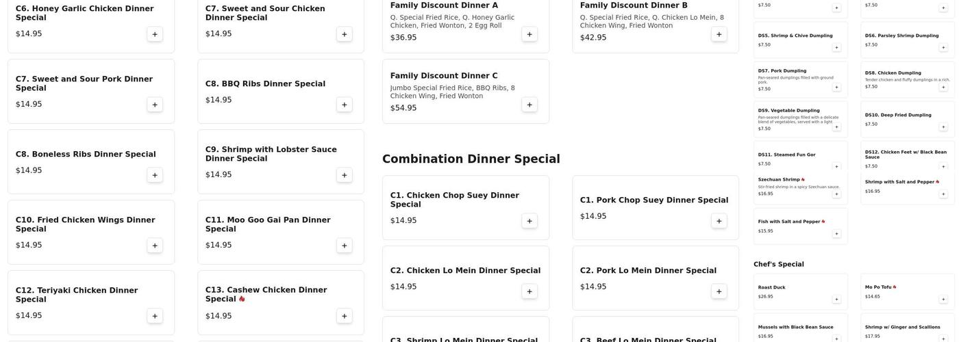 China Lee Restaurant Menu