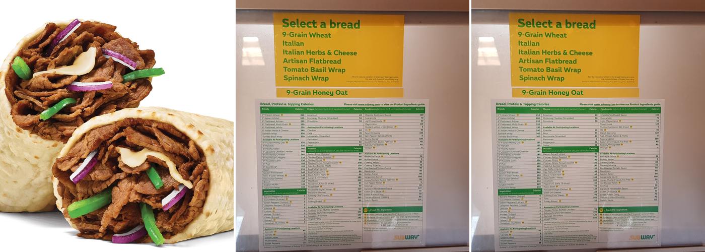 Subway Menu