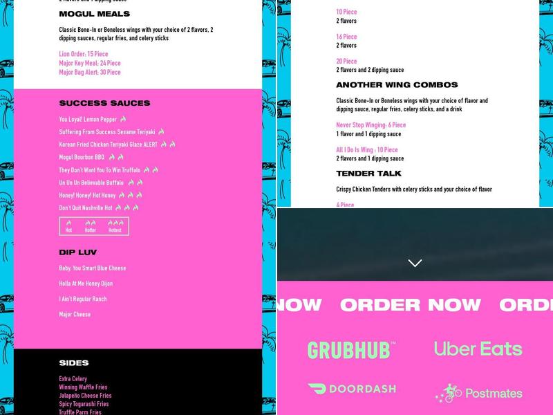 Another Wing By DJ Khaled Menu