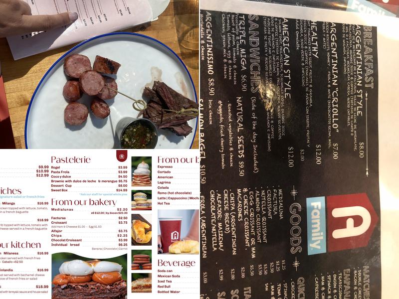 A Family Brickell Menu