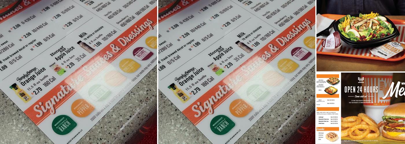 Whataburger Menu