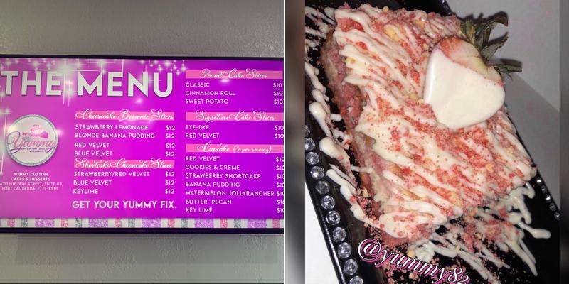 Yummy Custom Cakes & Desserts Menu