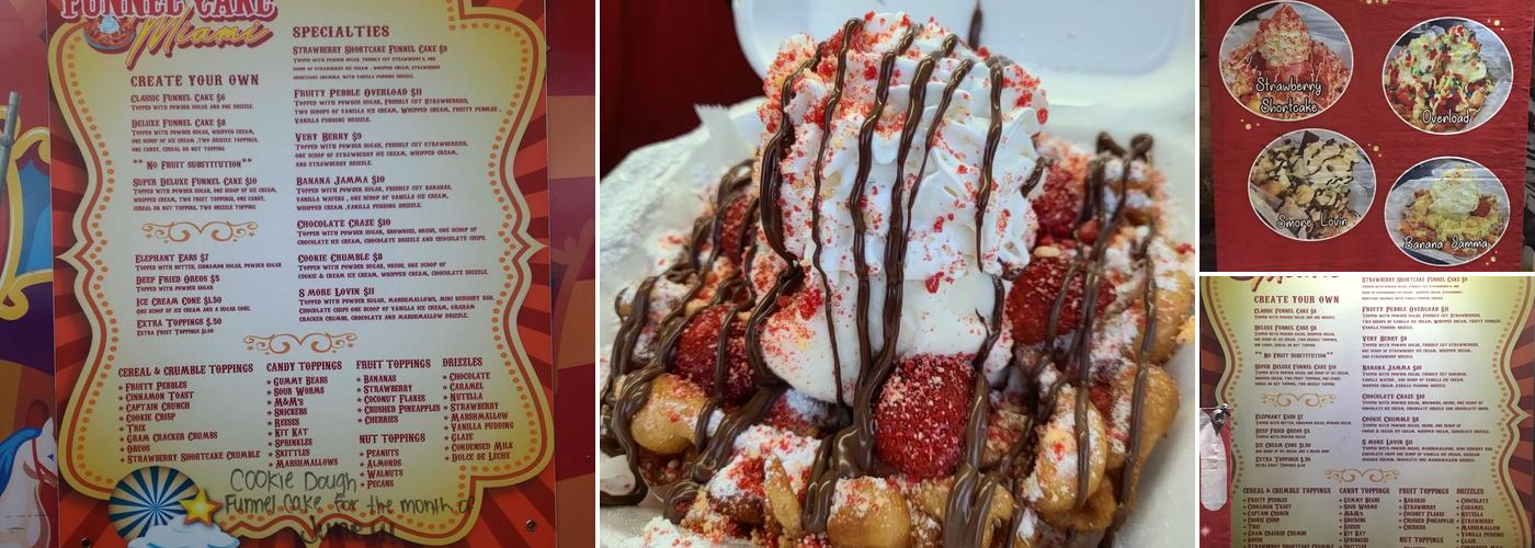 Funnel Cake Miami Menu