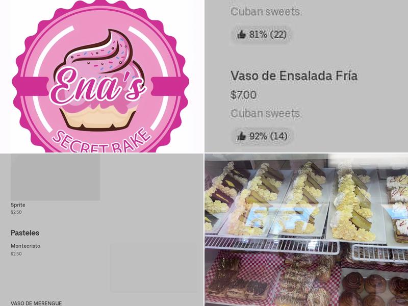 Ena’s secret bake Menu