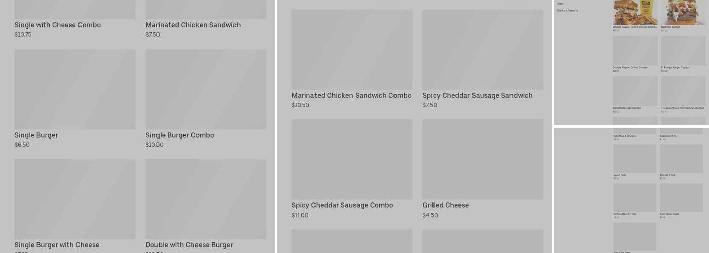 Hey Burger Menu