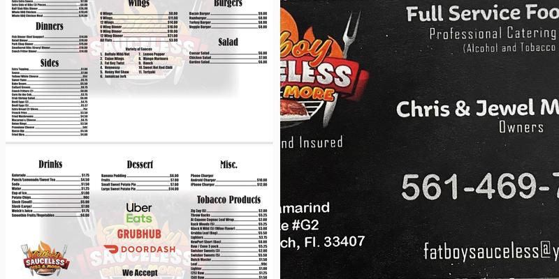 Fat Boy Sauceless Ribs & More Menu