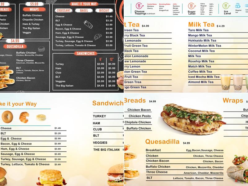 Boba + Bites Menu