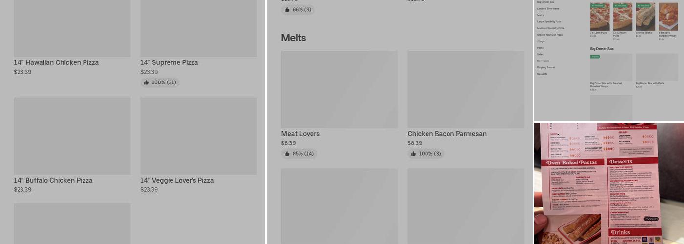 Pizza Hut Menu