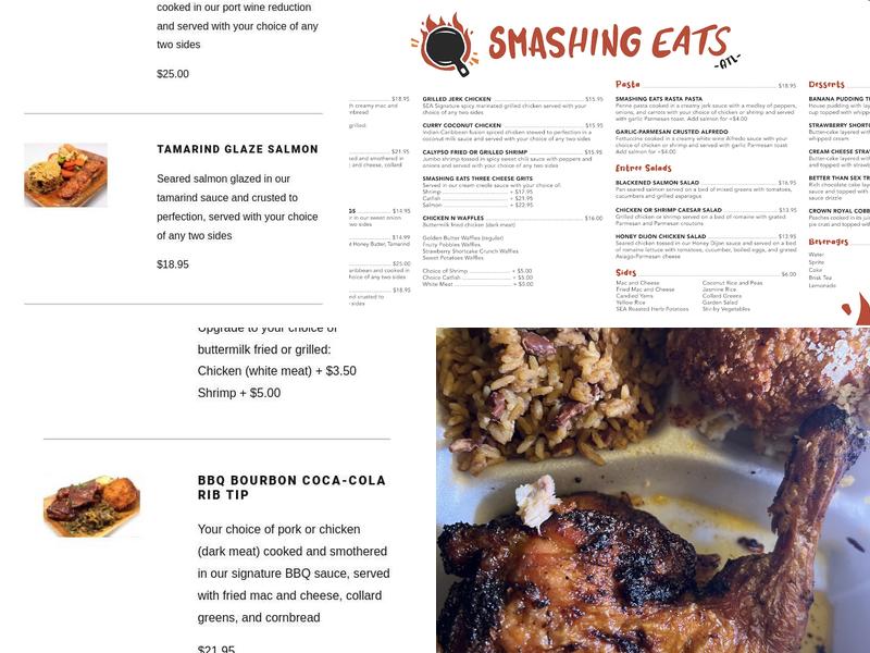 Smashing Eats Atl Menu