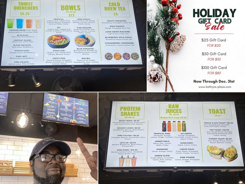 Kathryn's Place Menu