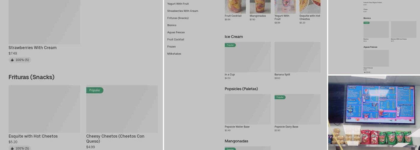 La Michoacana Azteca - Orland Park Menu