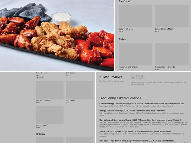 Krispy Krunchy Chicken Menu