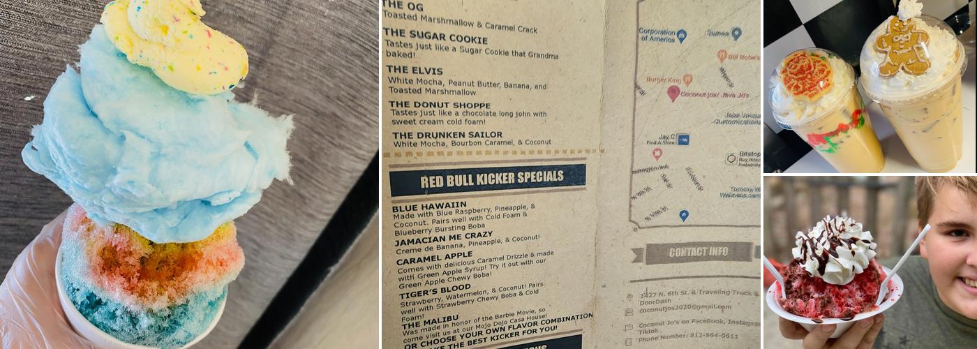 Coconut Jos/Java Jo’s Menu