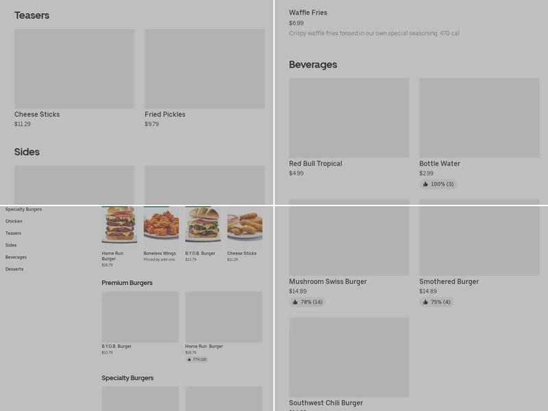 Hootie's Burger Bar Menu