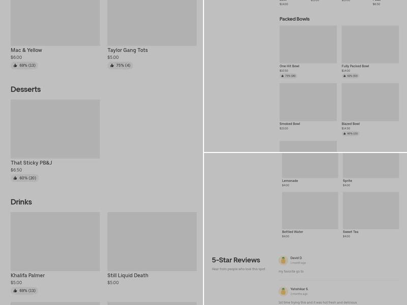 Packed Bowls Wiz Khalifa Menu