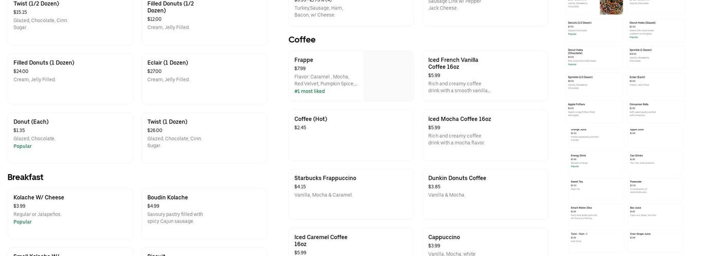 Donuts Donuts Menu