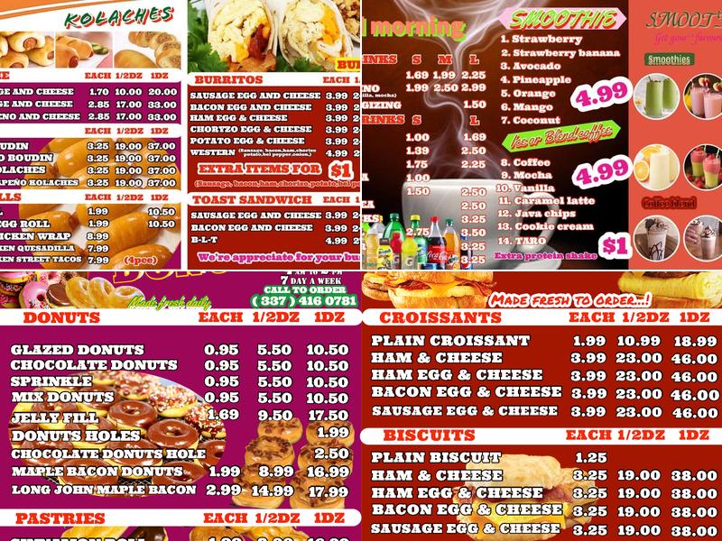 Lili's Donuts Menu