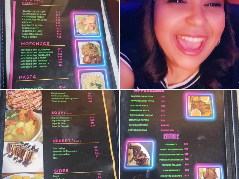 Mackao restaurant and Bar Menu