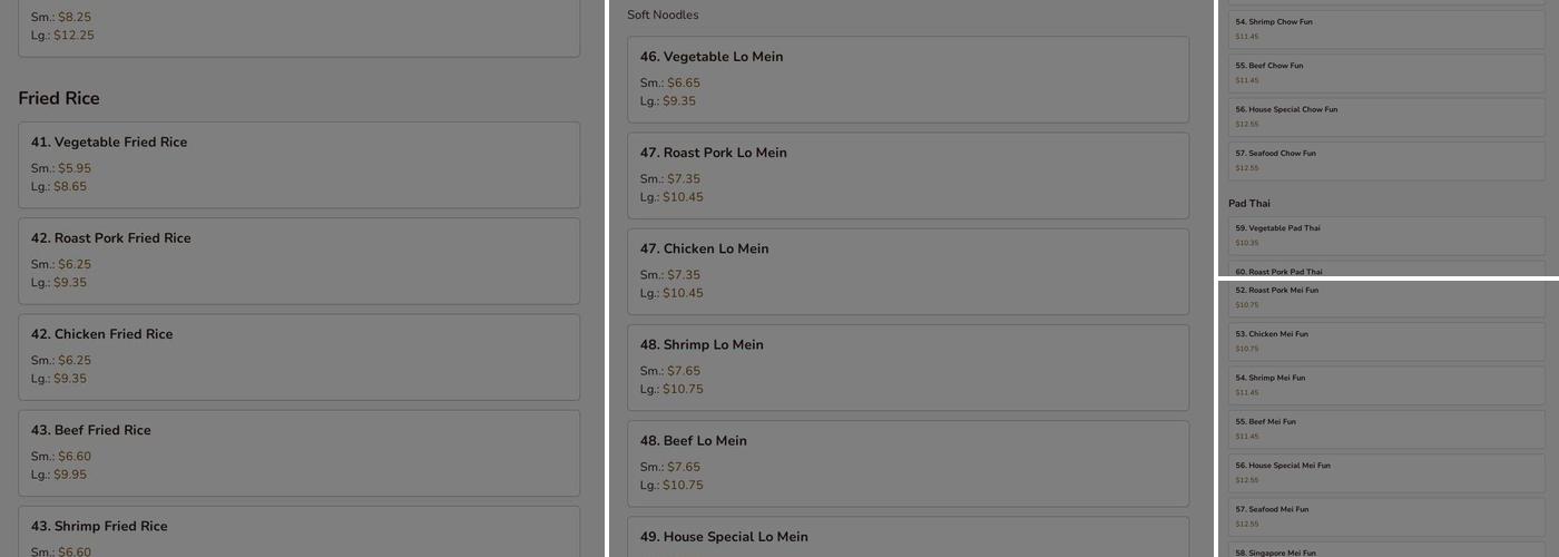 New Jumbo House Menu