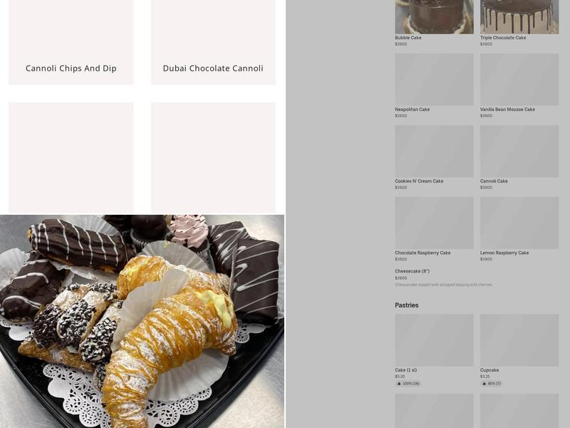 All Things Cake by Luca Pastry Menu