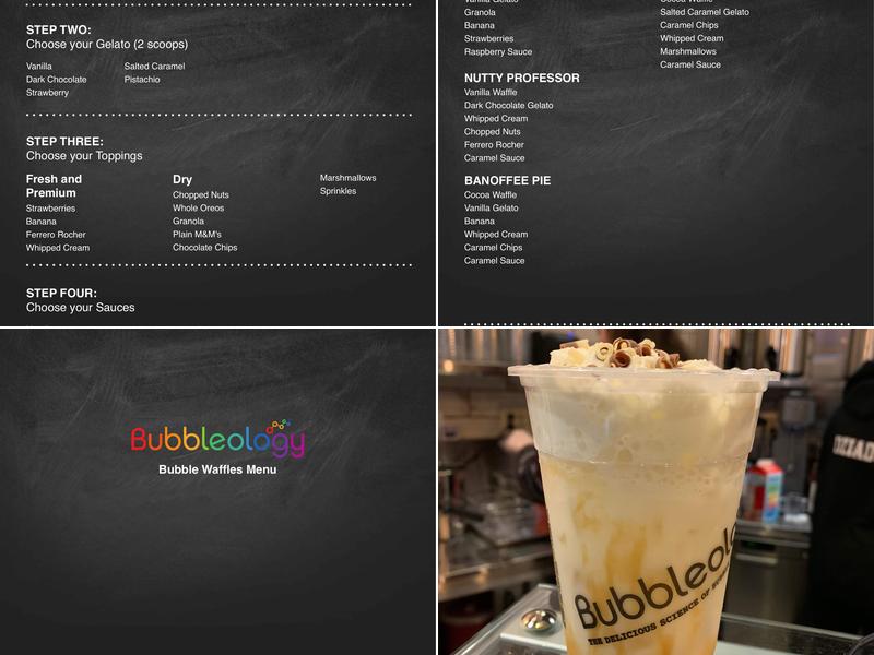 BUBBLEOLOGY Menu