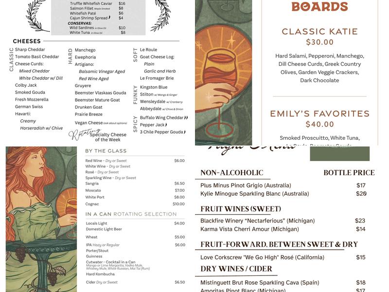 Queens' Provisions Menu