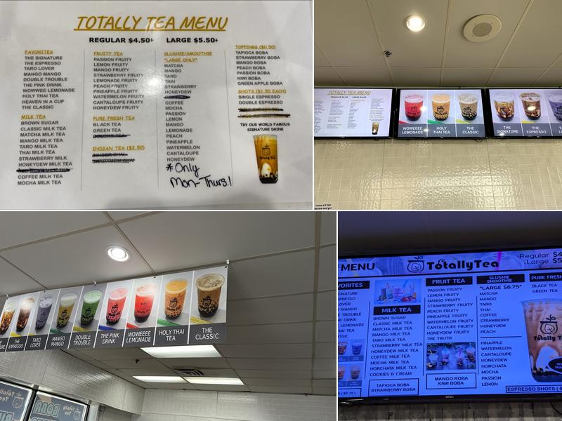 Totally Tea Menu