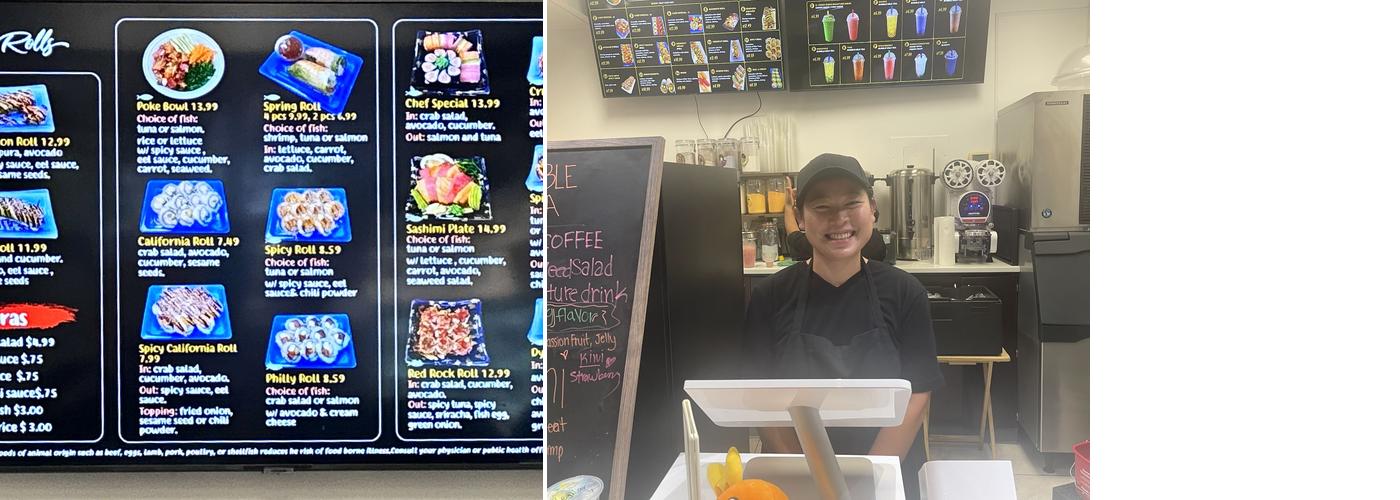 A Fresh Sushi Boba Tea Menu