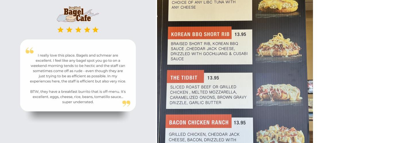 Long Island Bagel Cafe Menu