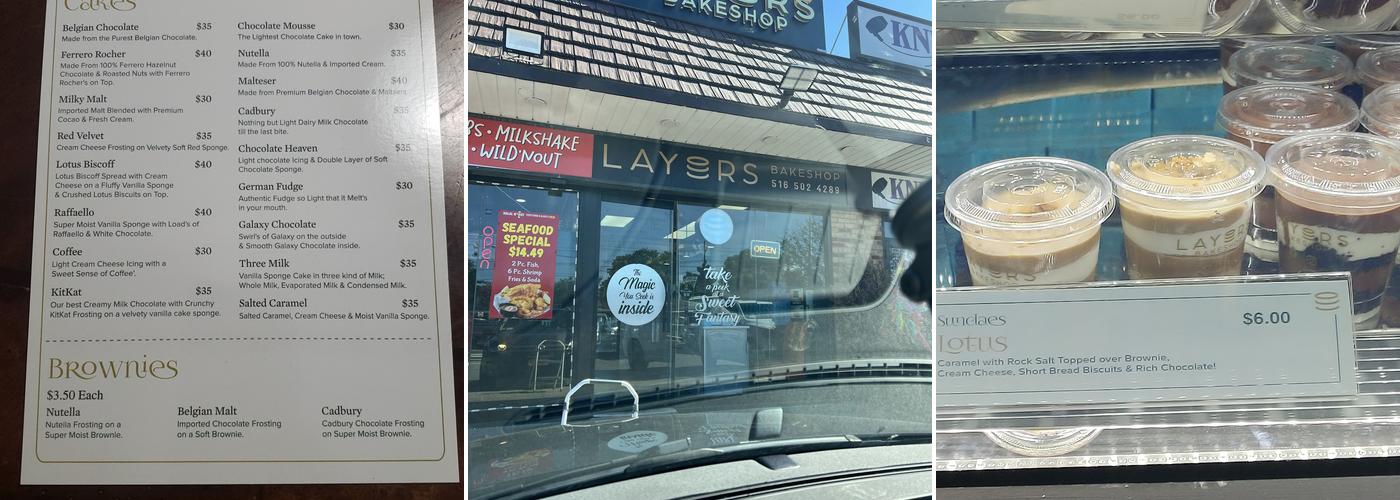 Layers Bakeshop Menu