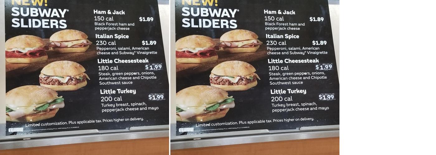 Subway Menu