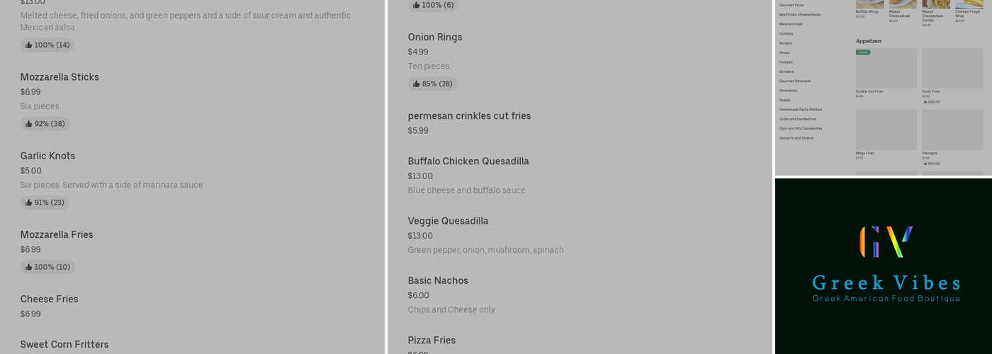 Greek vibes philly Menu