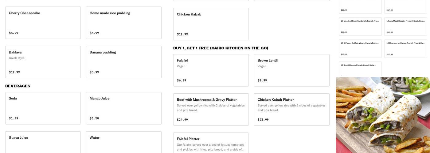 Pizza Dot Com Menu