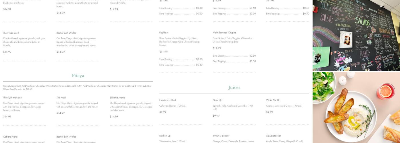 Main Squeeze Philly Menu