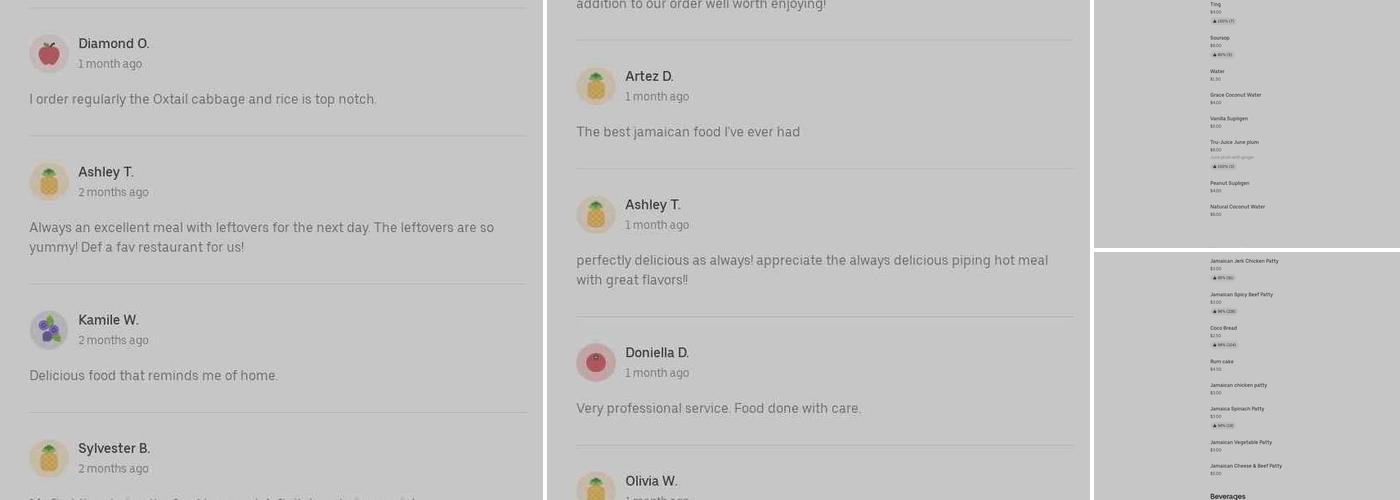 SHANAS CARIBBEAN CAFE Menu