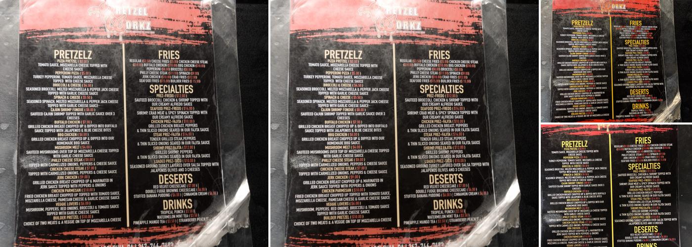 Pretzel Workz Menu