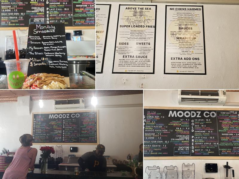 Moodz Co. Menu