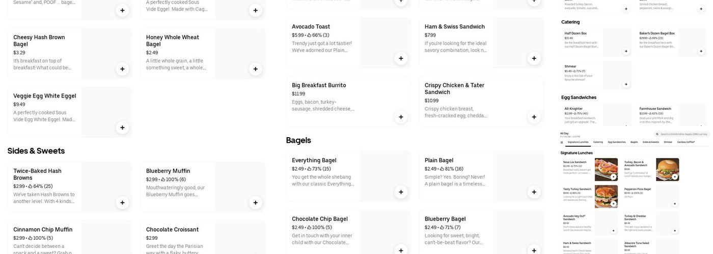 Einstein Bros. Bagels Menu