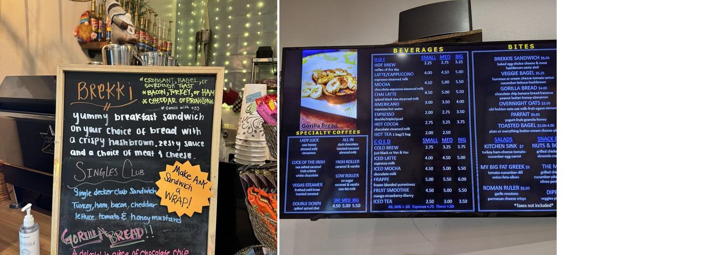 Balanced Bean Coffee Co Menu