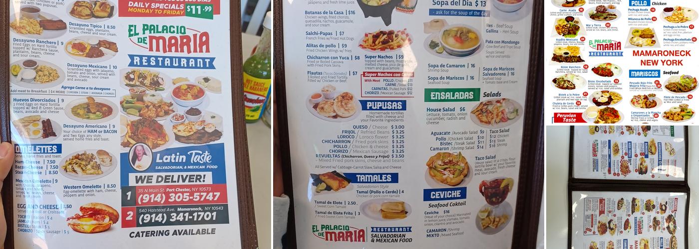 El Palacio De Maria Mamaroneck Menu
