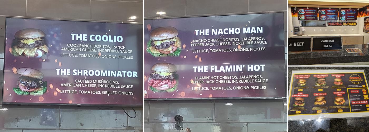 Incredible Burger Menu