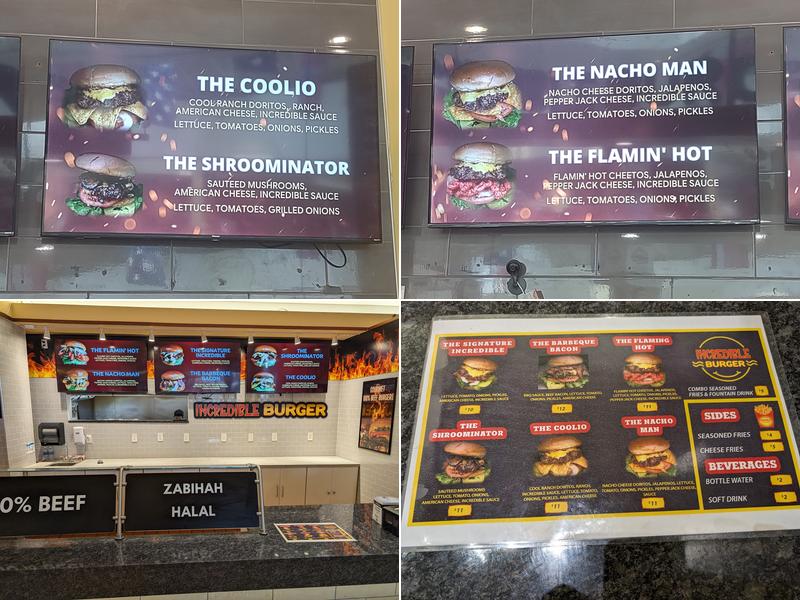 Incredible Burger Menu