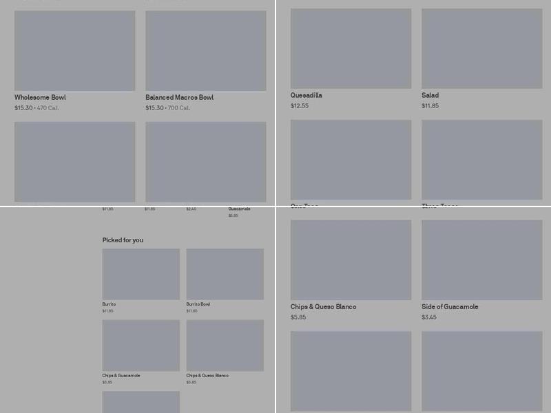 Chipotle Mexican Grill Menu