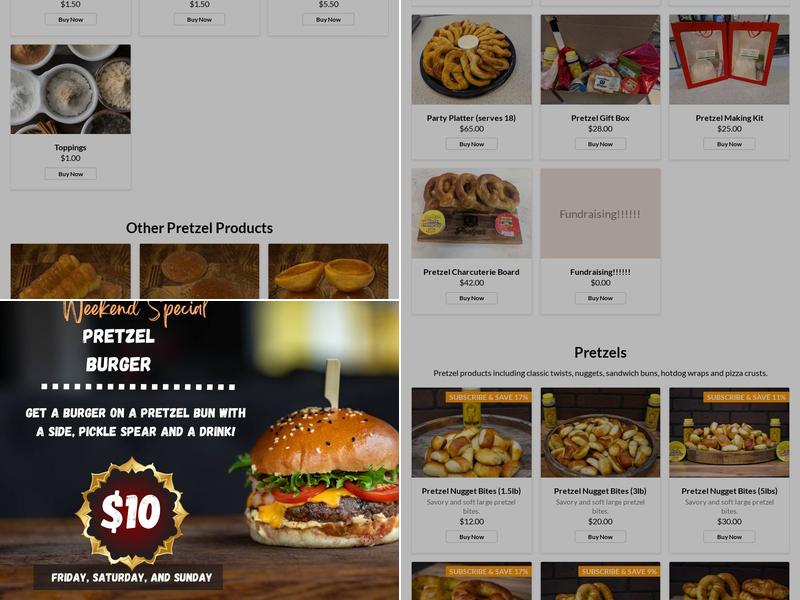 Campbell Creek Pretzels Menu