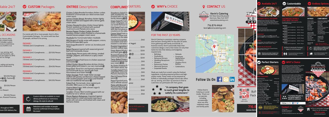 Kevin's Catering Menu