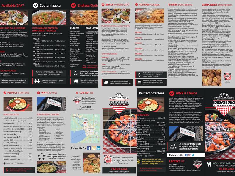 Kevin's Catering Menu