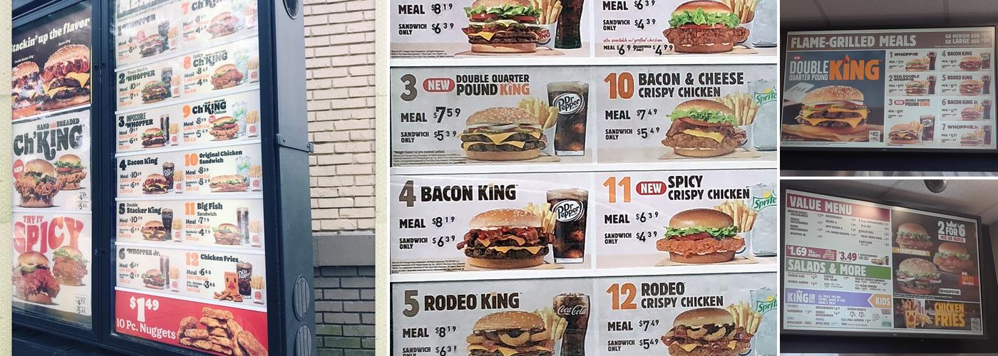 Burger King Menu