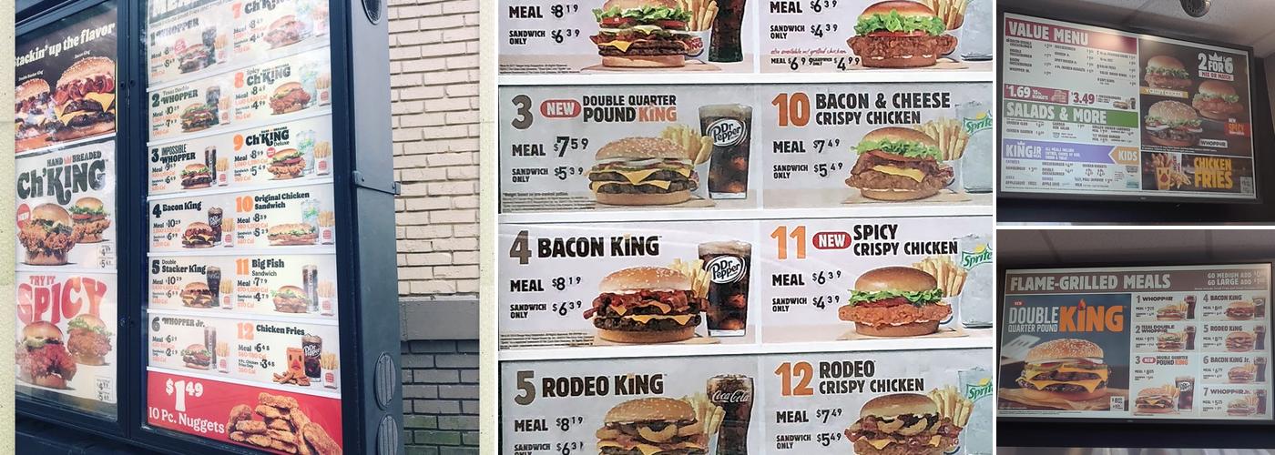 Burger King Menu