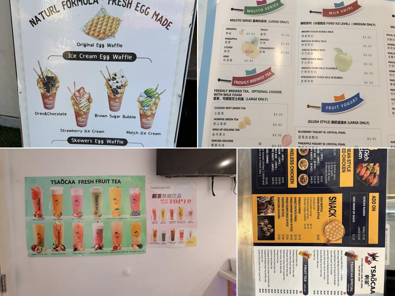 TSAoCAA Bubble Tea Menu