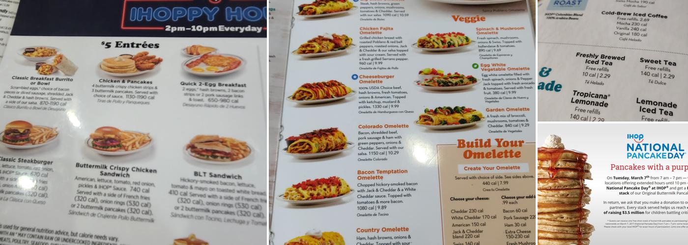 IHOP Menu